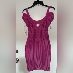 Pink midi dress